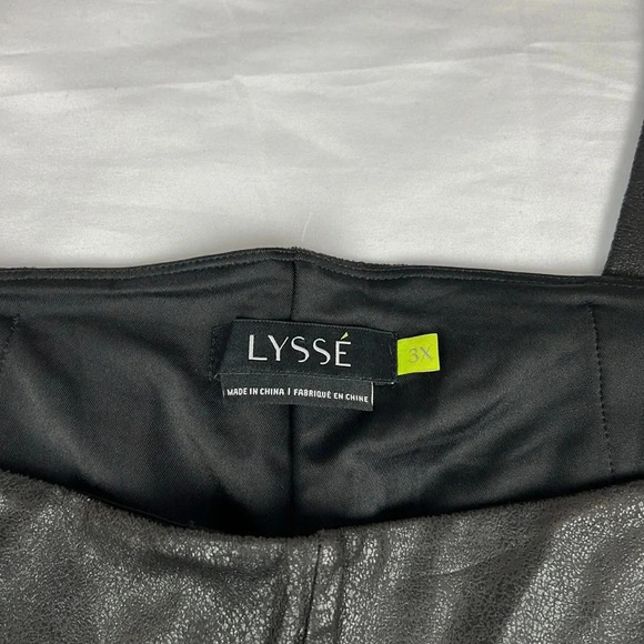 LYSSE New‎ Women’s 3X Pull-on Black Buffed Suede Seamed Legging - Picture 4 of 12